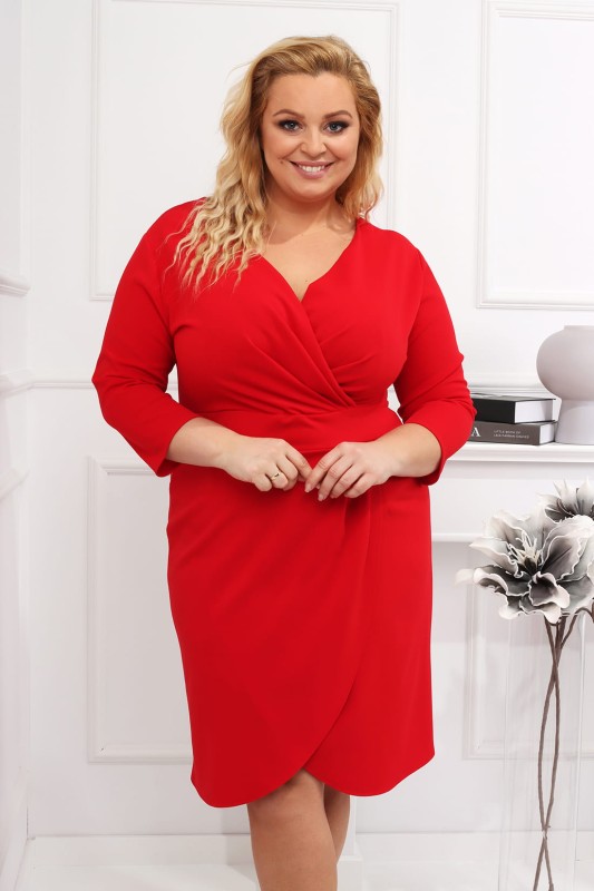 Sukienka plus size kopertowa Suzana ( r. 42 do 52 )   