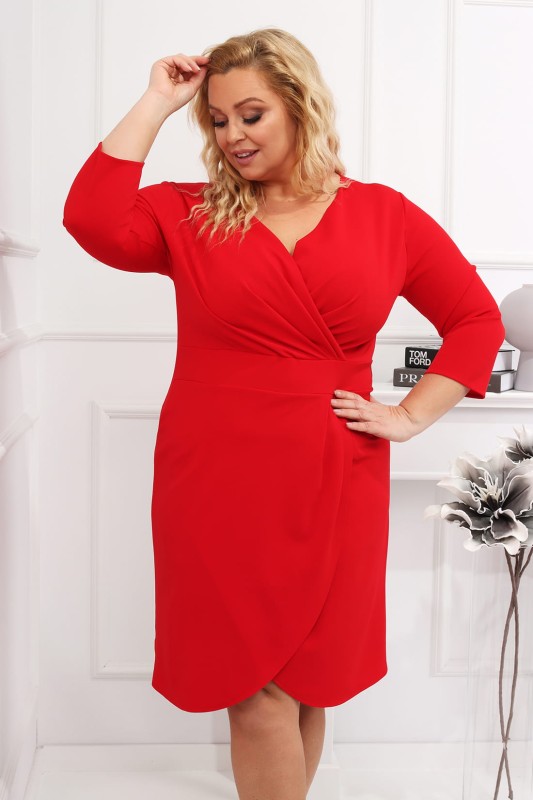 Sukienka plus size kopertowa Suzana ( r. 42 do 52 )   