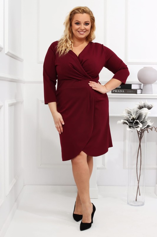Sukienka plus size kopertowa Suzana ( r. 42 do 52 )   