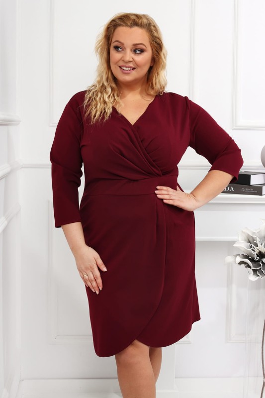 Sukienka plus size kopertowa Suzana ( r. 42 do 52 )   