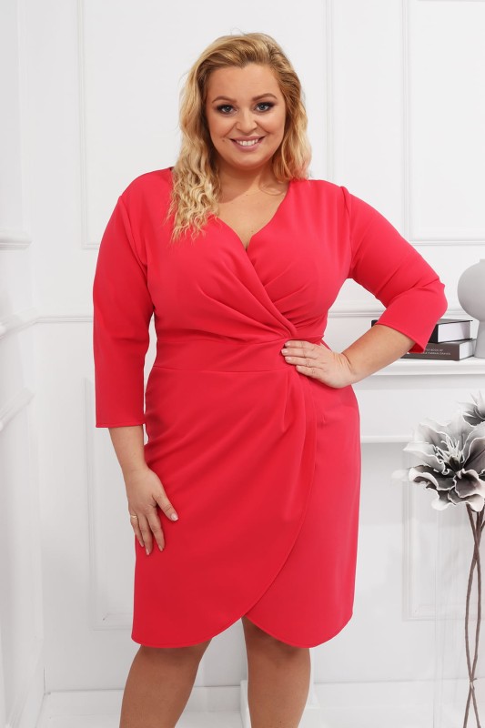 Sukienka plus size kopertowa Suzana ( r. 42 do 52 )   