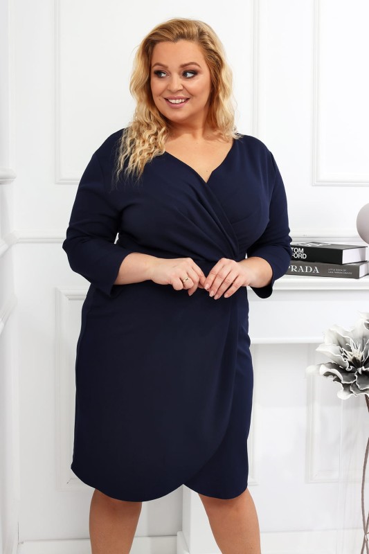 Sukienka plus size kopertowa Suzana ( r. 42 do 52 )