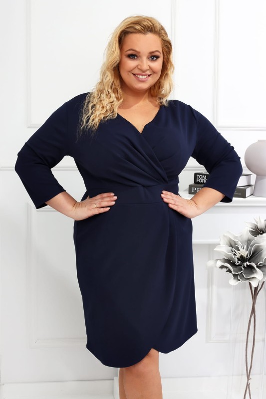 Sukienka plus size kopertowa Suzana ( r. 42 do 52 )
