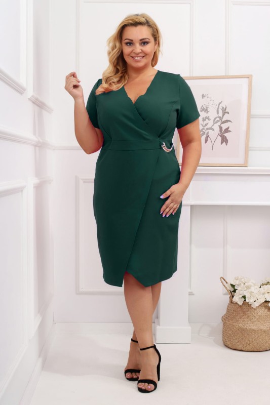 Sukienka plus size ENINA z łańcuszkiem ( r. 46-52) BESTSELLER