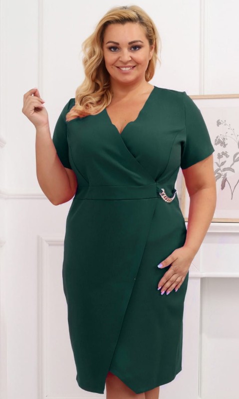 Sukienka plus size ENINA z łańcuszkiem ( r. 46-52) BESTSELLER