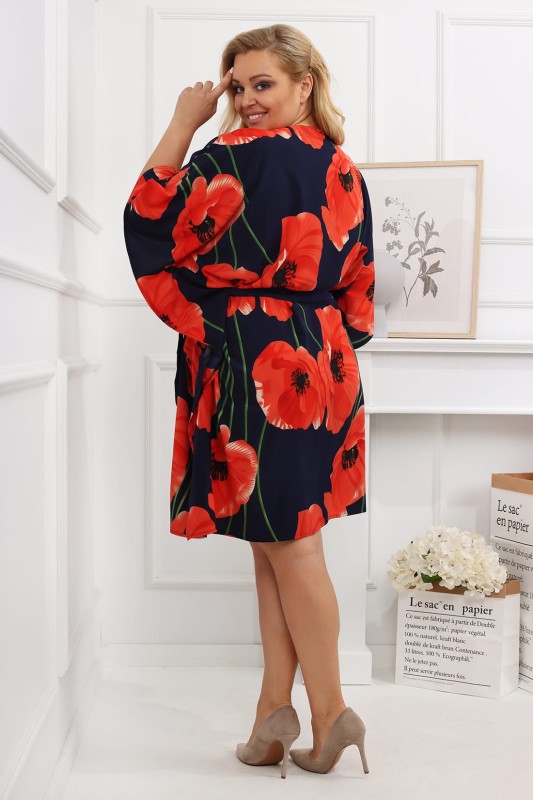 Sukienka plus size Nietoperz MAKI  ( r. 48 do 60) 
