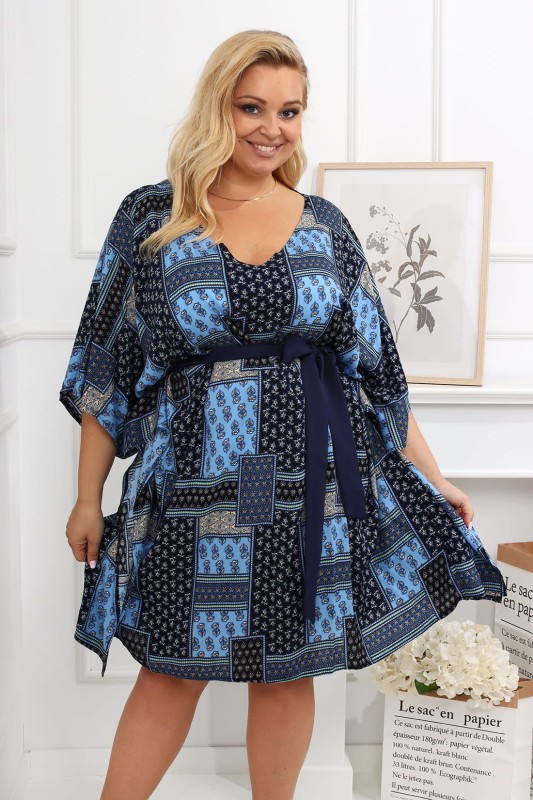 Sukienka plus size Nietoperz ORIENT  ( r. 48 do 60) 