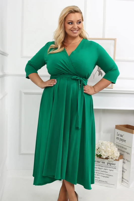 Sukienka plus size Salma zielona (r. 44-54) 