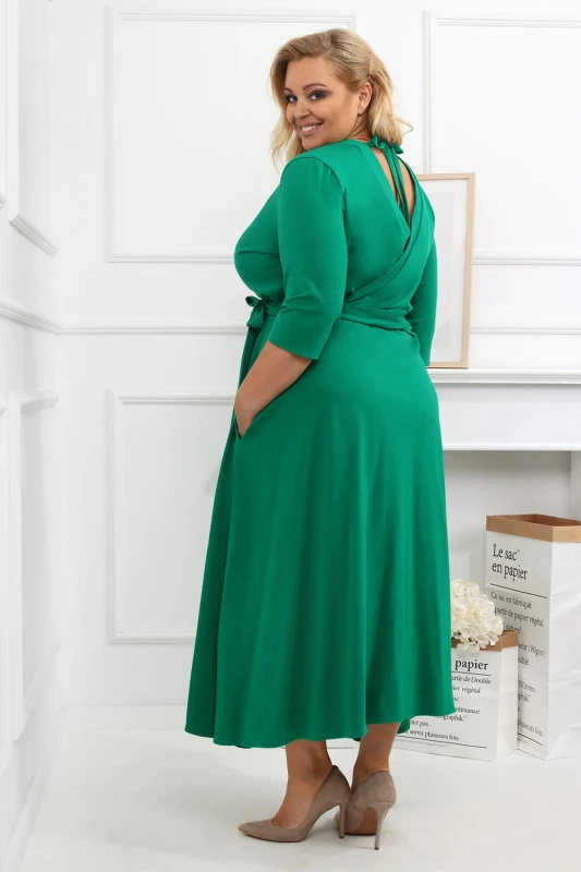 Sukienka plus size Salma zielona (r. 44-54) 