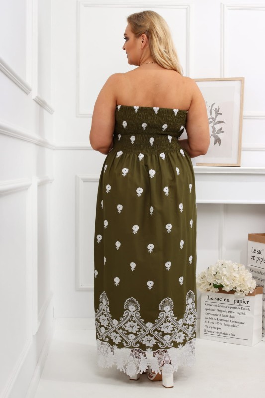   Sukienka maxi plus size Dalia -K z koronką (L.r 46 -58)