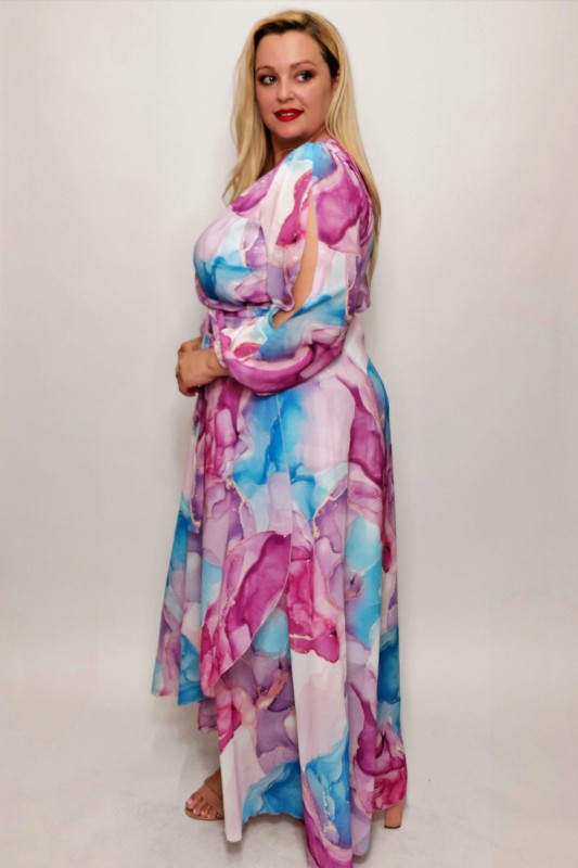 Szyfonowa sukienka plus size maxi LAILA mod. 37 (L.r 46-56 )  