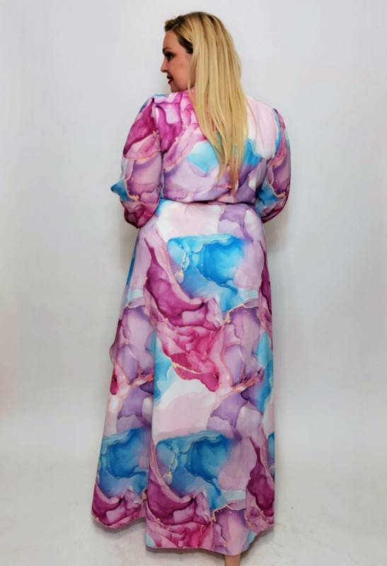 Szyfonowa sukienka plus size maxi LAILA mod. 37 (L.r 46-56 )  