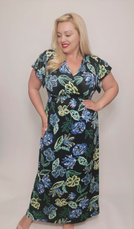 Sukienka maxi plus size Lasti ( r. 44-52) 