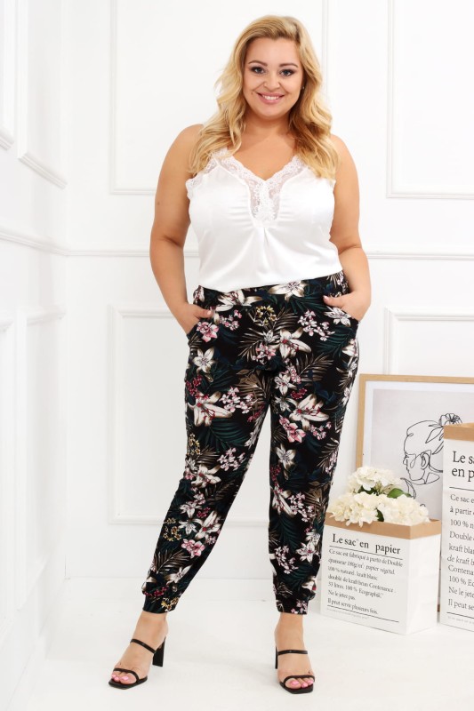 Legginsy/spodnie plus size w print ( r. 44-56) 