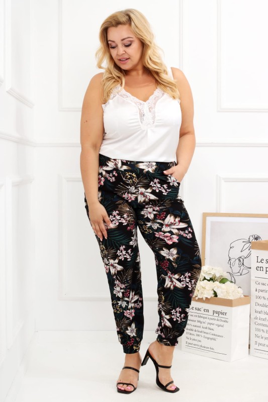 Legginsy/spodnie plus size w print ( r. 44-56) 