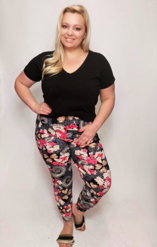 Legginsy/spodnie plus size w print ( r. 44-56) 