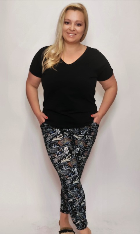 Legginsy/spodnie plus size w print ( r. 44-56) 