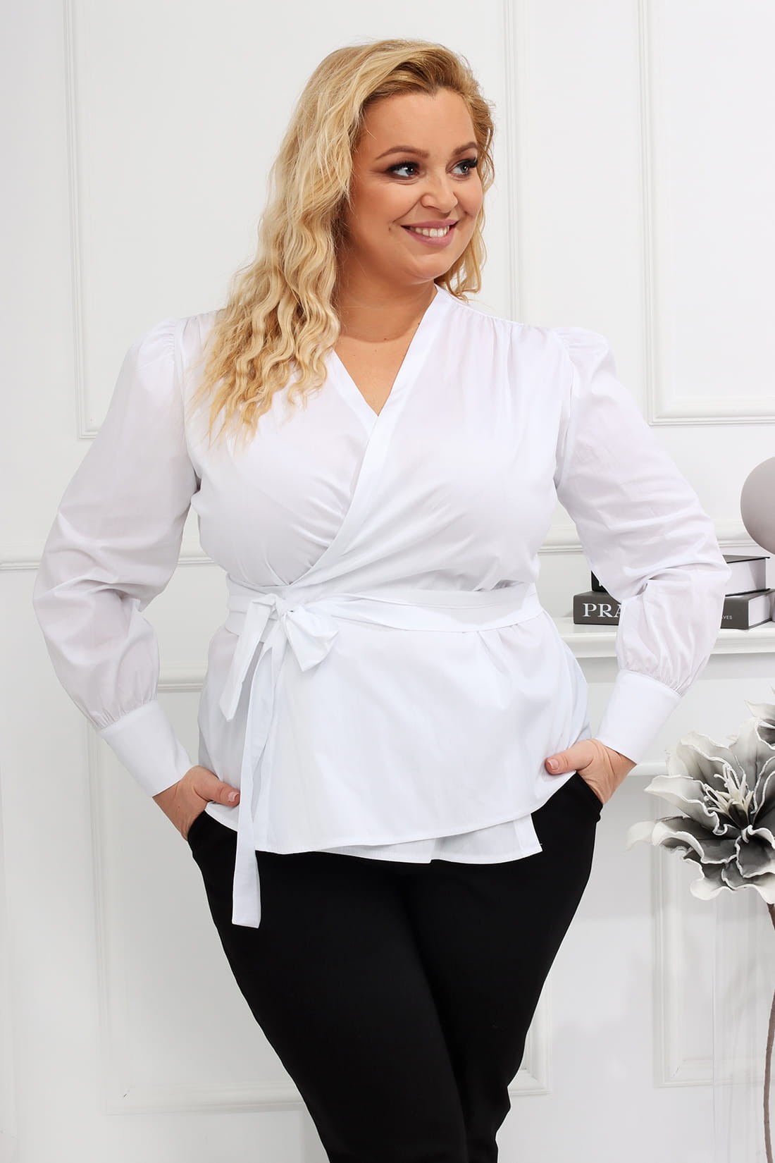 Koszula plus size kopertowa Bri ( r. 44-54) 