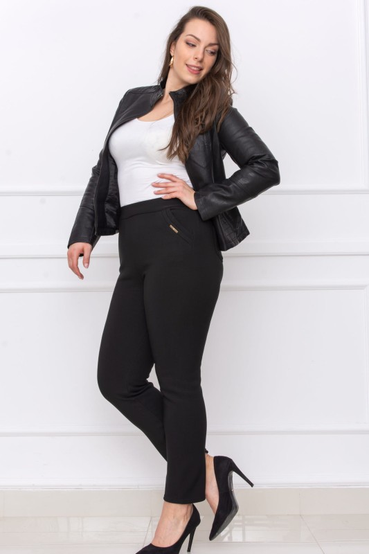 Spodnie plus size z ozdobą ( r.44-52)