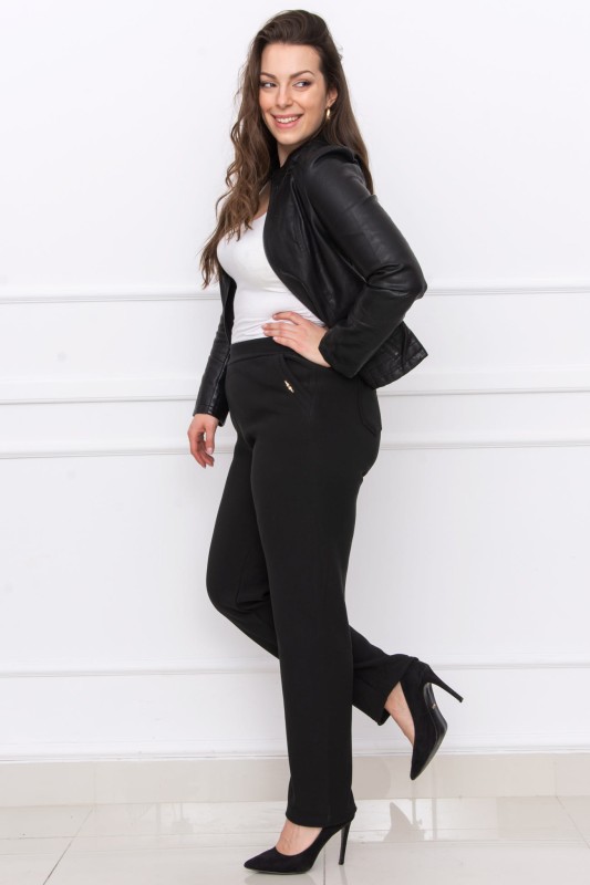 Spodnie plus size z ozdobą ( r.44-52)