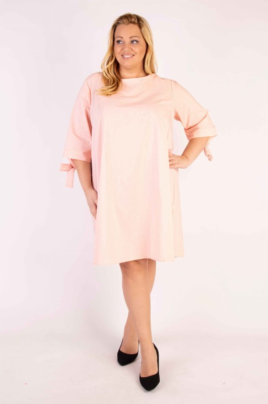 Bawełniana sukienka trapezowa (r. 46-54)