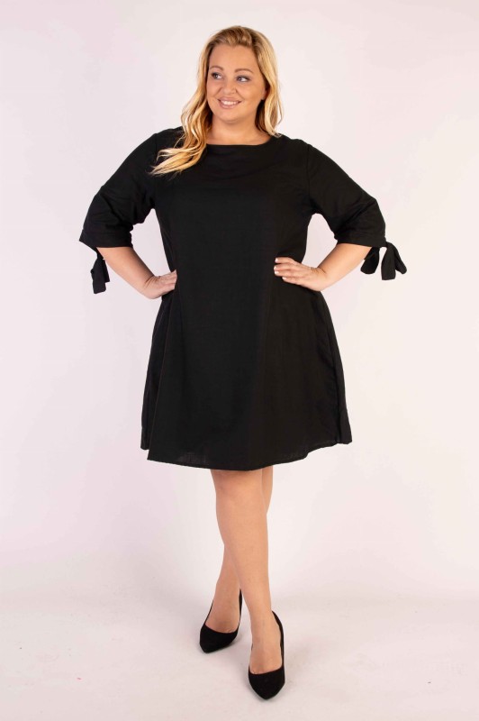 Bawełniana sukienka trapezowa (r. 46-54)