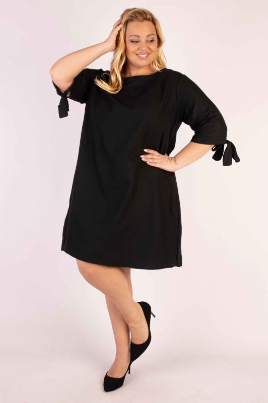 Bawełniana sukienka trapezowa (r. 46-54)