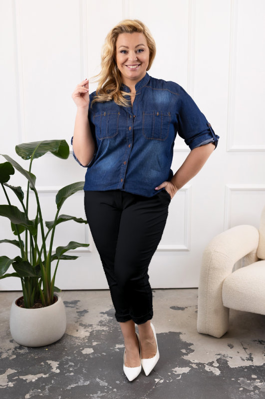 Czarne spodnie plus size Fashioni  (r.44-54)