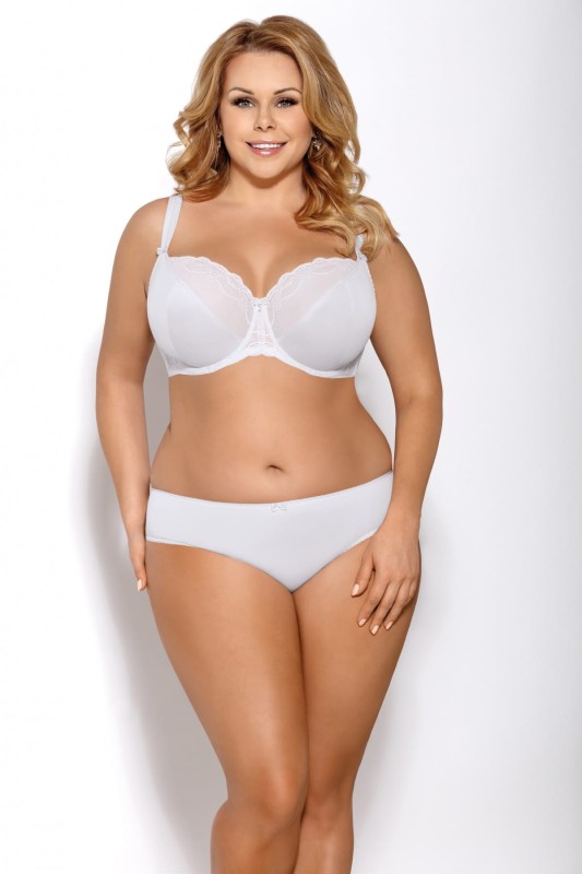 Majtki plus size Adele K326 Białe niskie