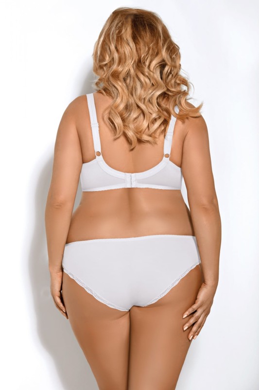 Majtki plus size Adele K326 Białe niskie