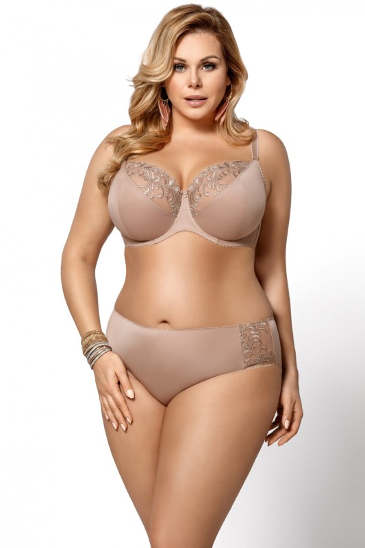 Majtki plus size Victoria K379 Beżowe
