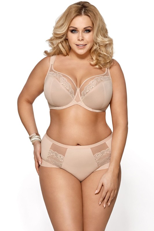 Majtki plus size Luisse K442 Beżowe
