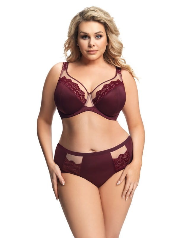 Majtki plus size Luisse K442 Bordowe
