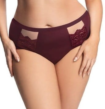 Majtki plus size Luisse K442 Bordowe
