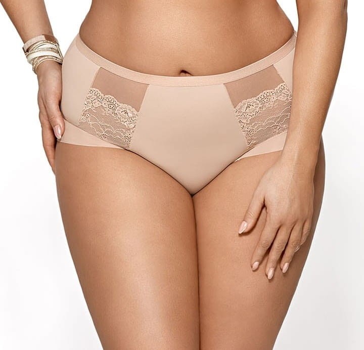 Majtki plus size Luisse K442 Beżowe