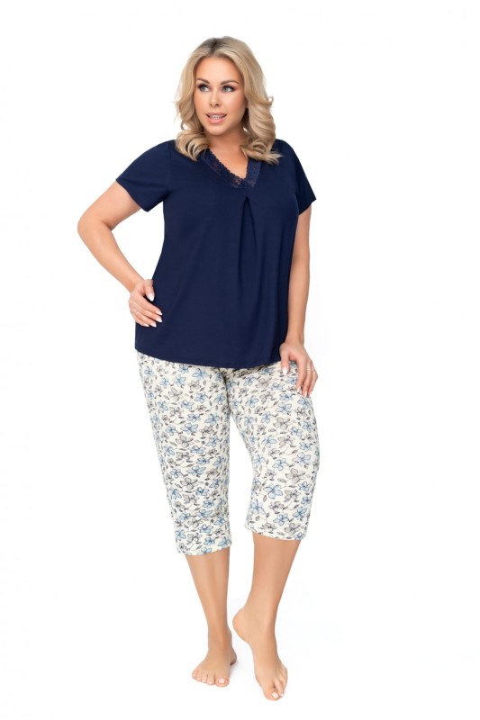 Piżama plus size Aria Plus Dark Blue