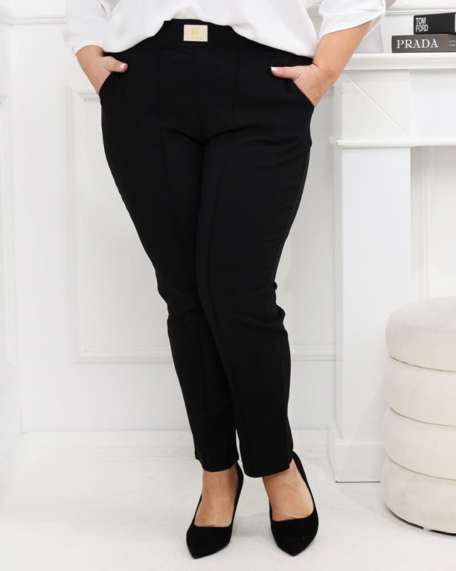 Spodnie plus size elastyczne GLAM  (r.44-56) 