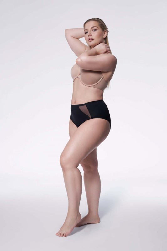 Majtki plus size bezszwowe  Pearl Czarne