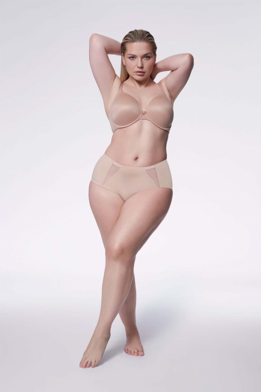 Majtki plus size bezszwowe Pearl Beżowe