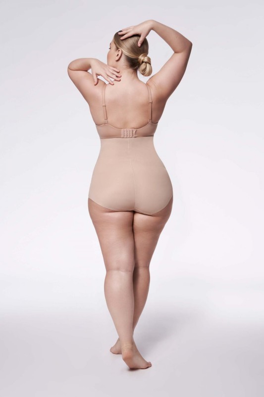 Majtki wyszczuplające plus size (wysoka talia) 241 Naturalne