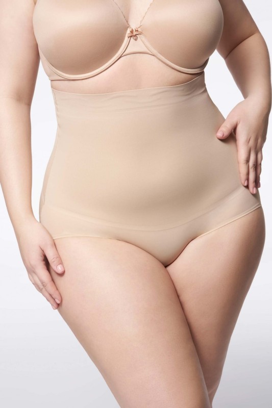 Majtki wyszczuplające plus size (wysoka talia) 241 Naturalne