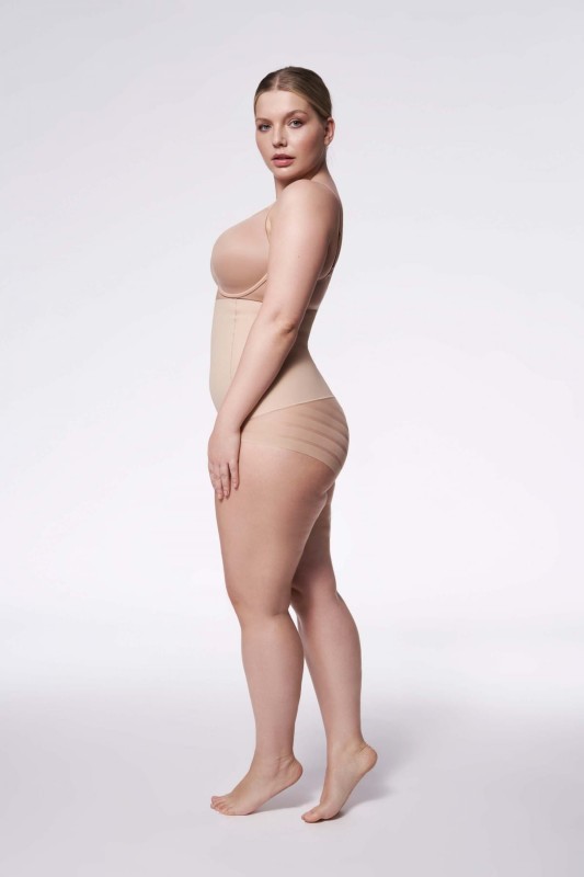 Majtki wyszczuplające plus size 141 (wysoka talia) Naturalne