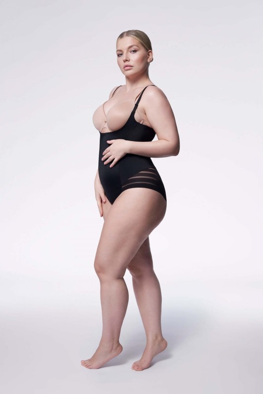 Body wyszczuplające plus size pod biust  119 Czarne