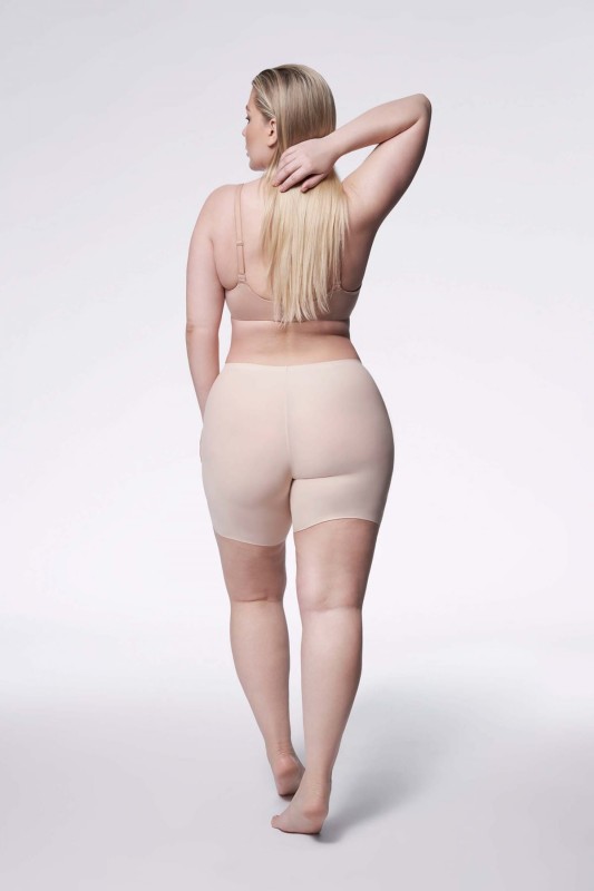 Bermudy majtki wyszczuplające plus size z nogawkami Comfort Naturalne