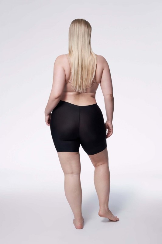 Bermudy  Majtki wyszczuplające plus size z nogawkami Comfort Czarne