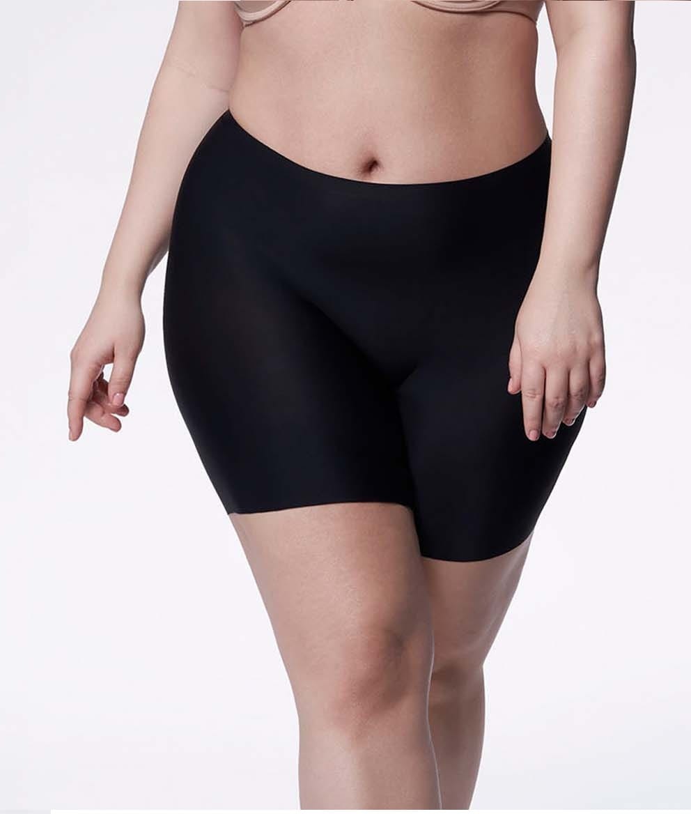 Bermudy  Majtki wyszczuplające plus size z nogawkami Comfort Czarne