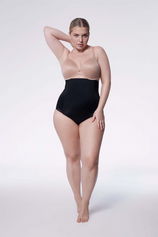 Majtki wyszczuplające plus size (wysoka talia) 241 Czarne