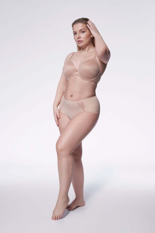 Majtki plus size bezszwowe Pearl Beżowe