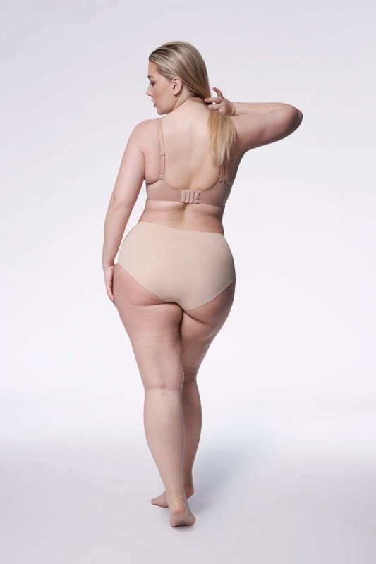 Majtki plus size bezszwowe Pearl Beżowe