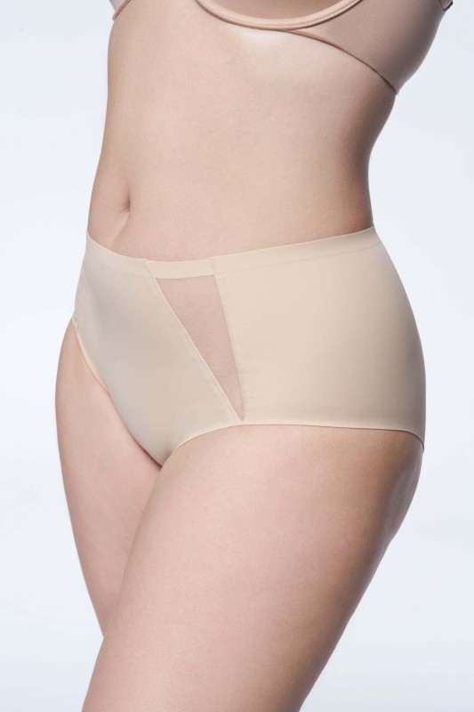 Majtki plus size bezszwowe Pearl Beżowe